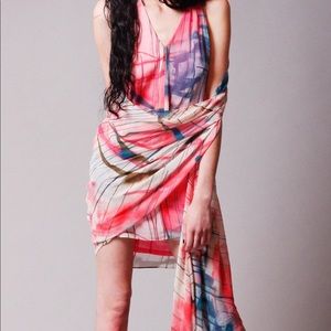 Rachel Roy Hot Pink Abstract Mini Dress